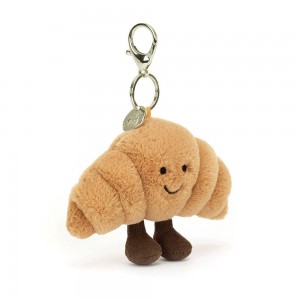 Amuletos Para Bolsos Jellycat Croissant 16cm x 13cm x 4cm Beige Costa Rica | 26830-CDNZ