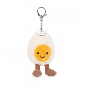 Amuletos Para Bolsos Jellycat Happy Boiled Egg 18cm x 7cm x 3cm Blancas Costa Rica | 16927-PJIL