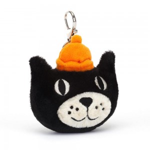 Amuletos Para Bolsos Jellycat Jellycat 13cm x 10cm x 4cm Negras Costa Rica | 87234-GDRP