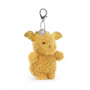 Amuletos Para Bolsos Jellycat Little Dragon 16cm x 6cm x 8cm Amarillo Costa Rica | 76325-MTIO