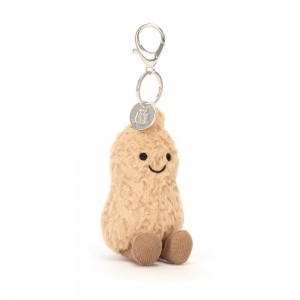 Amuletos Para Bolsos Jellycat Peanut 18cm x 5cm x 5cm Marrones Costa Rica | 15264-ETCU
