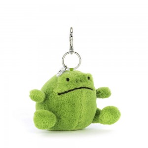 Amuletos Para Bolsos Jellycat Ricky Rain Frog 14cm x 8cm x 8cm Verde Costa Rica | 93804-ZLDS
