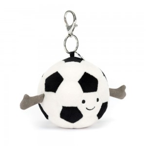 Amuletos Para Bolsos Jellycat Sports Football 16cm x 8cm x 6cm Blancas Costa Rica | 67409-LCHV