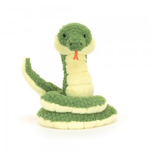 Anfibios Y Reptiles Jellycat Cizi Snake 27cm x 22cm x 19cm Verde Costa Rica | 96078-OMXP