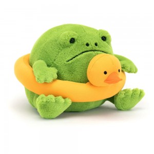 Anfibios Y Reptiles Jellycat Ricky Rain Frog Rubber Ring 15cm x 17cm x 18cm Verde Costa Rica | 29437-WJDX