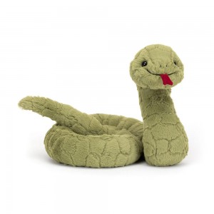 Anfibios Y Reptiles Jellycat Stevie Snake 19cm x 10cm x 24cm Verde Costa Rica | 45130-TMEC