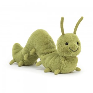 Bichos E Insectos Jellycat Wriggidig Caterpillar 11cm x 5cm x 25cm Verde Costa Rica | 50174-BNIW
