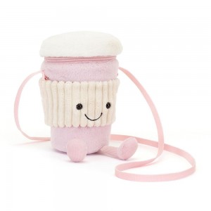 Bolsas Jellycat Coffee-To-Go 20cm x 9cm x 9cm Rosas Costa Rica | 03912-DVAG