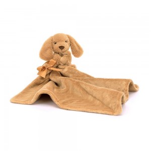Chupete De Conejo Jellycat Bashful Toffee Puppy Soother 15cm x 34cm x 34cm Marrones Costa Rica | 96024-SIOY