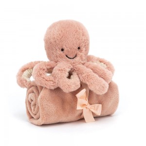 Chupete De Conejo Jellycat Odell Octopus Soother 28cm x 18cm x 7cm Naranjas Costa Rica | 72415-SEHX
