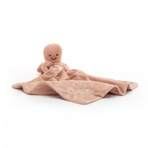 Chupetes Y Mantas Jellycat Personalised Odell Octopus Soother 10cm x 34cm x 34cm Naranjas Costa Rica | 52631-KERN