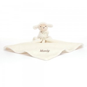 Chupetes Y Mantas Jellycat Personalised Bashful Lamb Soother 15cm x 34cm x 34cm Blancas Costa Rica | 89062-HDKL