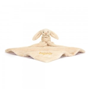 Chupetes Y Mantas Jellycat Personalised Bashful Luxe Bunny Willow Soother 15cm x 34cm x 34cm Beige Costa Rica | 61203-HZWB