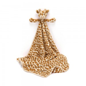 Chupetes Y Mantas Jellycat Personalised Bashful Giraffe Blankie 56cm x 70cm x 9cm Naranjas Costa Rica | 38520-MLTR