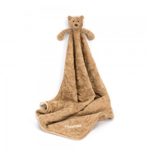 Chupetes Y Mantas Jellycat Personalised Bartholomew Bear Blankie 56cm x 70cm x 9cm Marrones Costa Rica | 95687-NZPI