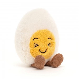 Comida Y Bebida Jellycat Amuseables Amuseable Laughing Boiled Egg 14cm x 9cm x 4cm Blancas Costa Rica | 41239-YTBM