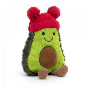 Comida Y Bebida Jellycat Amuseables Bobble Avocado 19cm x 10cm x 6cm Verde Costa Rica | 89364-ABOK