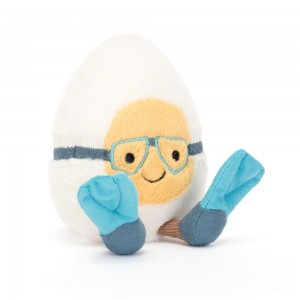Comida Y Bebida Jellycat Amuseables Boiled Egg Scuba 14cm x 9cm x 4cm Blancas Costa Rica | 65093-KEOD