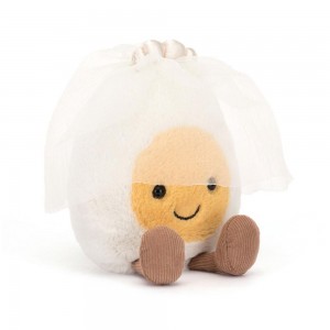 Comida Y Bebida Jellycat Amuseables Boiled Egg Bride 14cm x 9cm x 4cm Blancas Costa Rica | 02591-PIBW