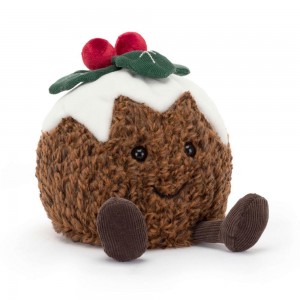 Comida Y Bebida Jellycat Amuseables Christmas Pudding 17cm x 13cm x 12cm Marrones Costa Rica | 23509-DHUR