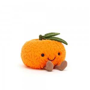 Comida Y Bebida Jellycat Amuseables Clementine 11cm x 13cm x 13cm Naranjas Costa Rica | 85723-JKPE