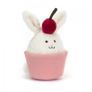 Comida Y Bebida Jellycat Amuseables Dainty Dessert Bunny Cupcake 14cm x 10cm x 9cm Blancas Costa Rica | 15960-ZVEW