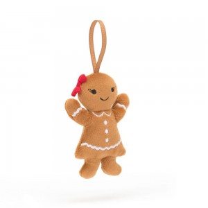 Comida Y Bebida Jellycat Amuseables Festive Folly Gingerbread Ruby 10cm x 6cm x 2cm Marrones Costa Rica | 91287-CZMD