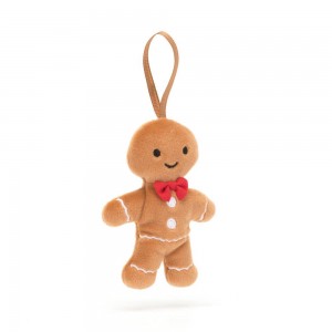 Comida Y Bebida Jellycat Amuseables Festive Folly Gingerbread Fred 16cm x 4cm x 2cm Marrones Costa Rica | 17904-DPVA