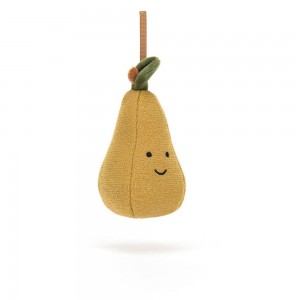 Comida Y Bebida Jellycat Amuseables Festive Folly Pear 10cm x 6cm x 6cm Amarillo Costa Rica | 83749-CBAX