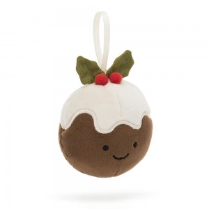 Comida Y Bebida Jellycat Amuseables Festive Folly Christmas Pudding 13cm x 7cm x 5cm Marrones Costa Rica | 36927-JYTU