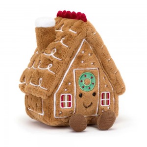 Comida Y Bebida Jellycat Amuseables Gingerbread House 22cm x 18cm x 14cm Marrones Costa Rica | 83590-VOMT