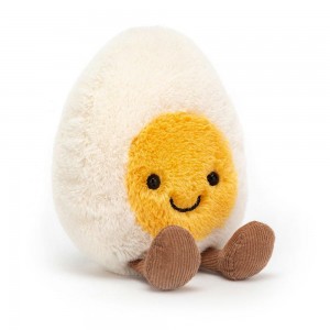 Comida Y Bebida Jellycat Amuseables Happy Boiled Egg 14cm x 9cm x 4cm Blancas Costa Rica | 94068-UWYI