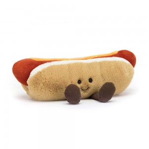 Comida Y Bebida Jellycat Amuseables Hot Dog 11cm x 25cm x 8cm Beige Costa Rica | 64930-DIBX