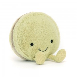 Comida Y Bebida Jellycat Amuseables Max Macaron 12cm x 10cm x 5cm Verde Costa Rica | 64192-UEWO