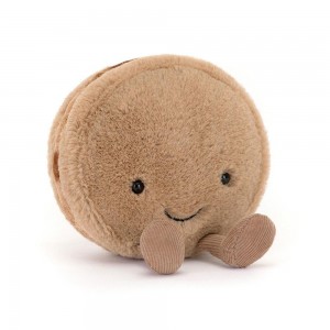 Comida Y Bebida Jellycat Amuseables Mona Macaron 12cm x 10cm x 5cm Marrones Costa Rica | 23615-KTSZ