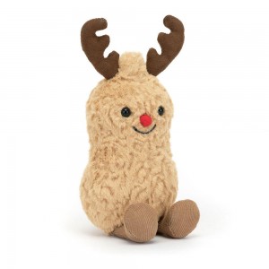 Comida Y Bebida Jellycat Amuseables Peanut Reindeer 15cm x 7cm x 6cm Beige Costa Rica | 94163-FWDC
