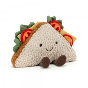 Comida Y Bebida Jellycat Amuseables Sandwich 18cm x 25cm x 7cm Beige Costa Rica | 95841-ODZI