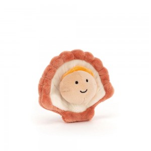 Comida Y Bebida Jellycat Amuseables Sensational Seafood Scallop 9cm x 11cm x 4cm Marrones Costa Rica | 13982-LUYK