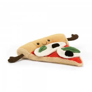 Comida Y Bebida Jellycat Amuseables Slice of Pizza 23cm x 19cm x 5cm Beige Costa Rica | 80125-NFVL