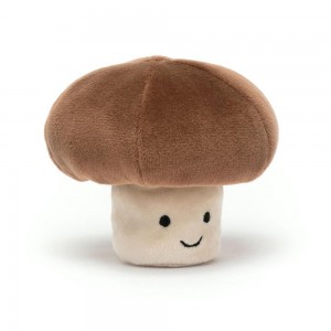 Comida Y Bebida Jellycat Amuseables Vivacious Vegetable Mushroom 8cm x 9cm x 9cm Marrones Costa Rica | 42691-SVKQ