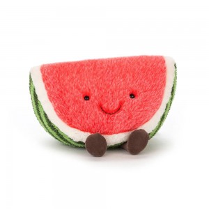 Comida Y Bebida Jellycat Amuseables Watermelon 18cm x 25cm x 17cm Rosas Costa Rica | 40367-QUSN