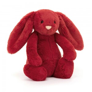 Conejo Jellycat Bashful Cranberry Bunny 18cm x 9cm x 8cm Rojas Costa Rica | 60712-GJKE