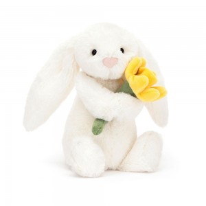 Conejo Jellycat Bashful Daffodil Bunny 18cm x 9cm x 8cm Blancas Costa Rica | 86392-OCZI