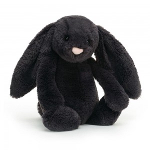 Conejo Jellycat Bashful Inky Bunny 31cm x 12cm x 9cm Negras Costa Rica | 04357-AJXL