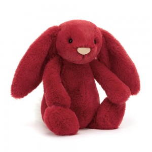 Conejo Jellycat Bashful Luxe Bunny Scarlett 31cm x 12cm x 9cm Rojas Costa Rica | 42076-UDZC