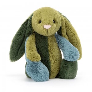 Conejo Jellycat Bashful Patchwork Basil Bunny 31cm x 12cm x 9cm Verde Costa Rica | 25374-APVC