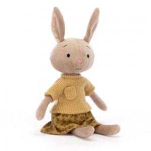 Conejo Jellycat Coquette Cutie Bunny 24cm x 6cm x 4cm Beige Costa Rica | 95716-KXFL