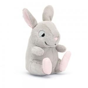 Conejo Jellycat Cuddlebud Bernard Bunny 16cm x 10cm x 8cm Gris Costa Rica | 80412-HWDR