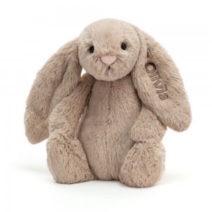 Conejo Jellycat Personalised Bashful Bunny Medium 31cm x 12cm x 9cm Beige Costa Rica | 14986-SIXJ