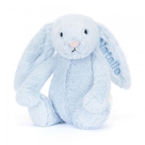 Conejo Jellycat Personalised Bashful Bunny Medium 31cm x 12cm x 9cm Azules Costa Rica | 38674-MQES